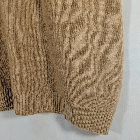 Polo Ralph Lauren Merino Wool Cashmere Sweater Pullover XS Tan Beige Elbow Patch - Picture 5 of 16